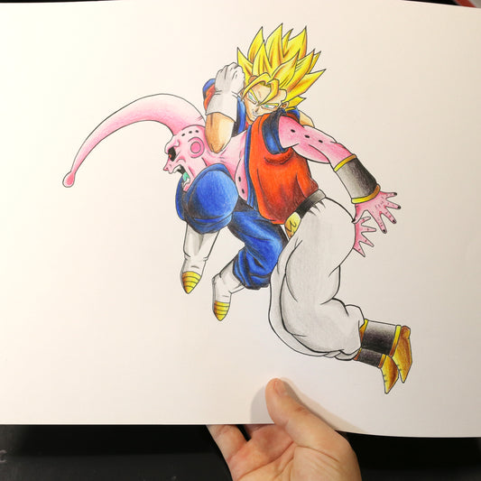 Dibujo original Vegito vs Buu