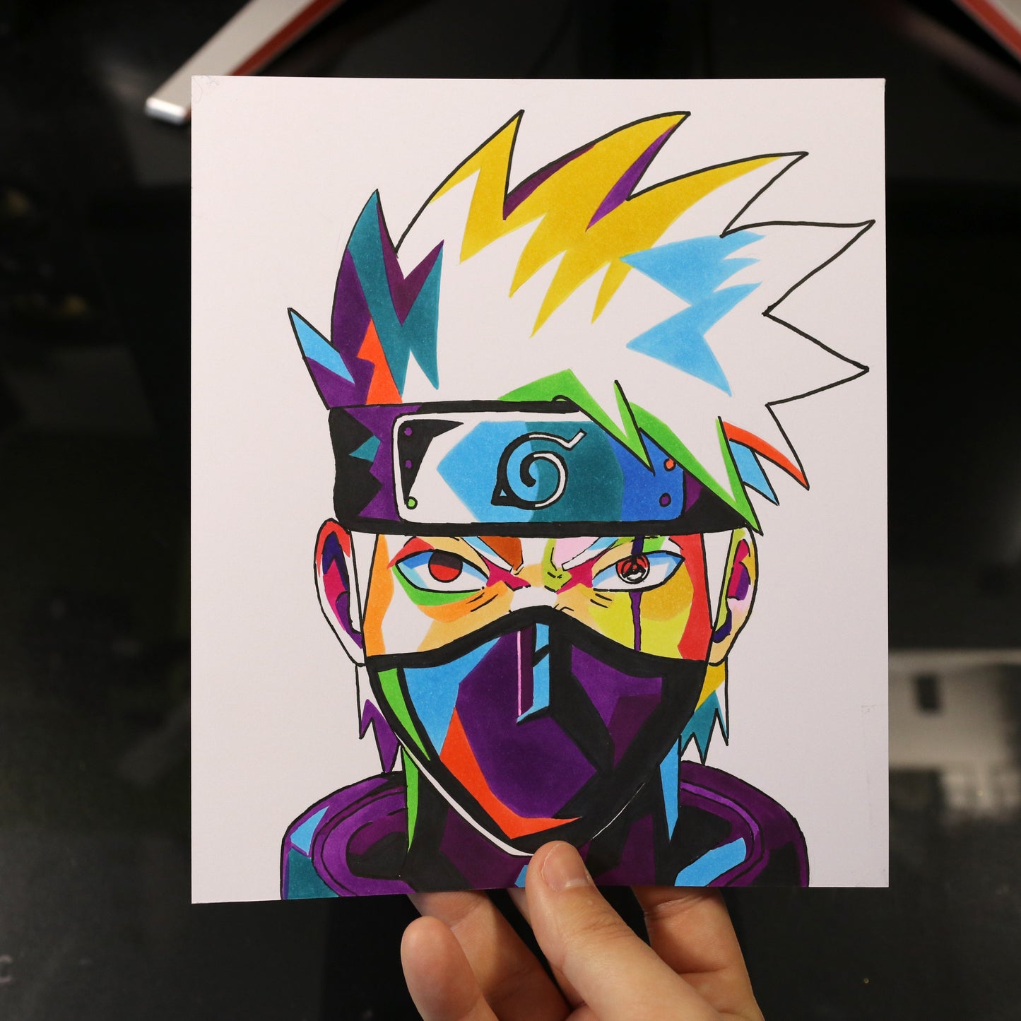 Dibujo original Kakashi estilo Pop Art