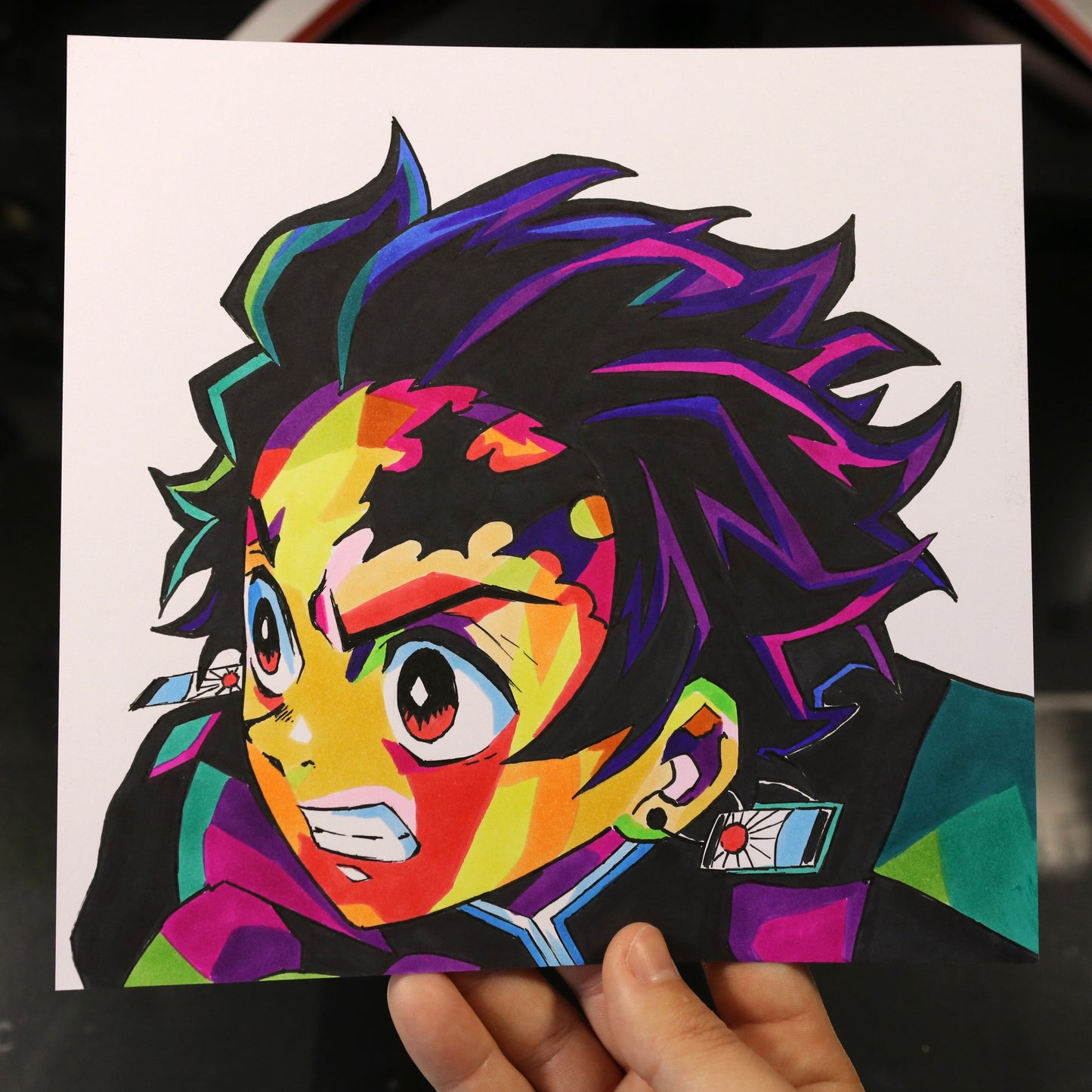 Dibujo original Tanjiro estilo Pop Art