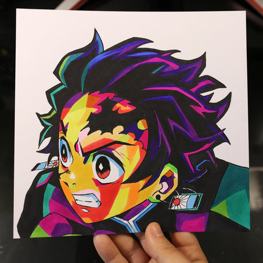 Dibujo original Tanjiro estilo Pop Art