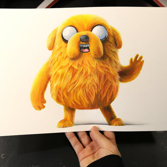 Dibujo original Jake el perro realista