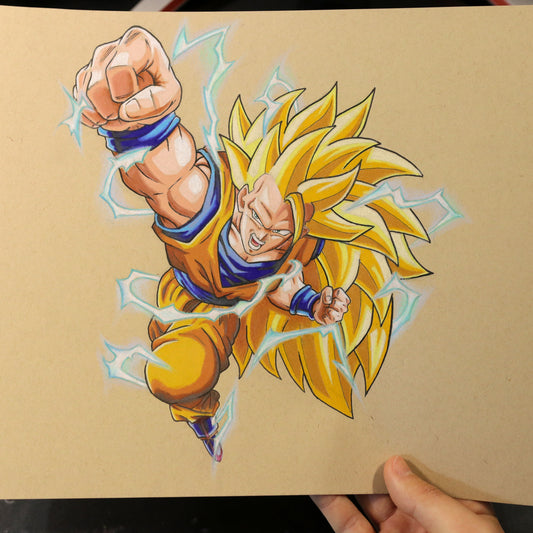 Dibujo original Goku SSJ3