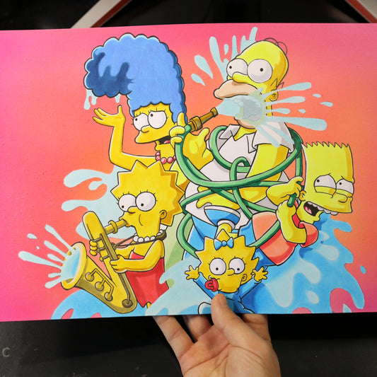Dibujo original Simpsons (familia completa)