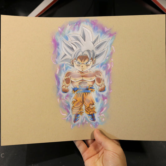 Dibujo original Goku Ultra instinct Chibi