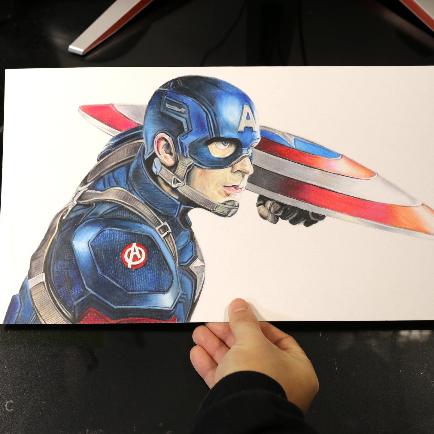Dibujo original Capitán América realista