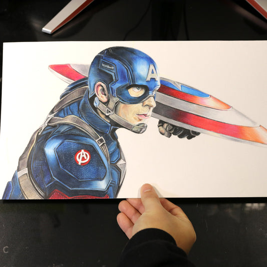 Dibujo original Capitán América realista