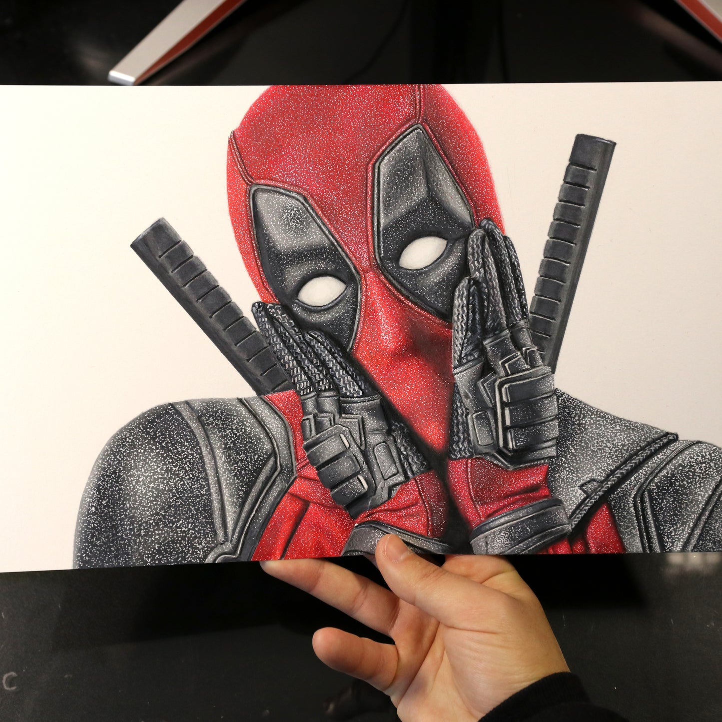 Dibujo original Deadpool realista