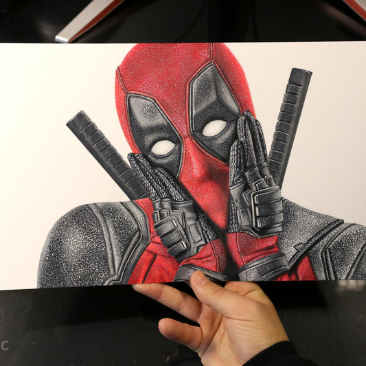 Dibujo original Deadpool realista