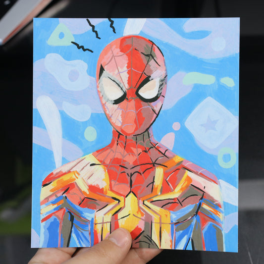Print Spiderman con fondo colorido
