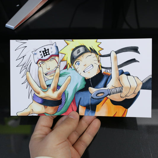 Print Naruto y Jiraya