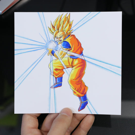 Print Goku lanzando un Kamehameha