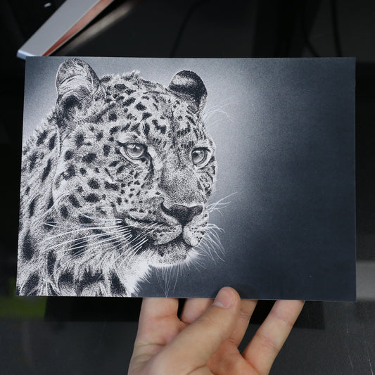 Print Leopardo Puntillismo