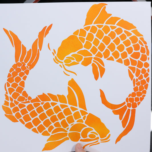 Dibujo original carpas Naranjas