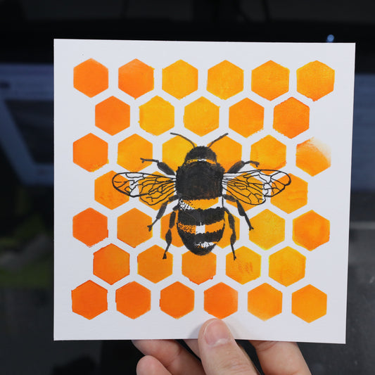 Dibujo original Abeja en Panal