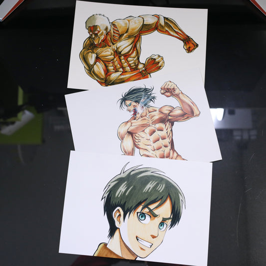 Colección Shingeki no Kyojin (3 Prints)