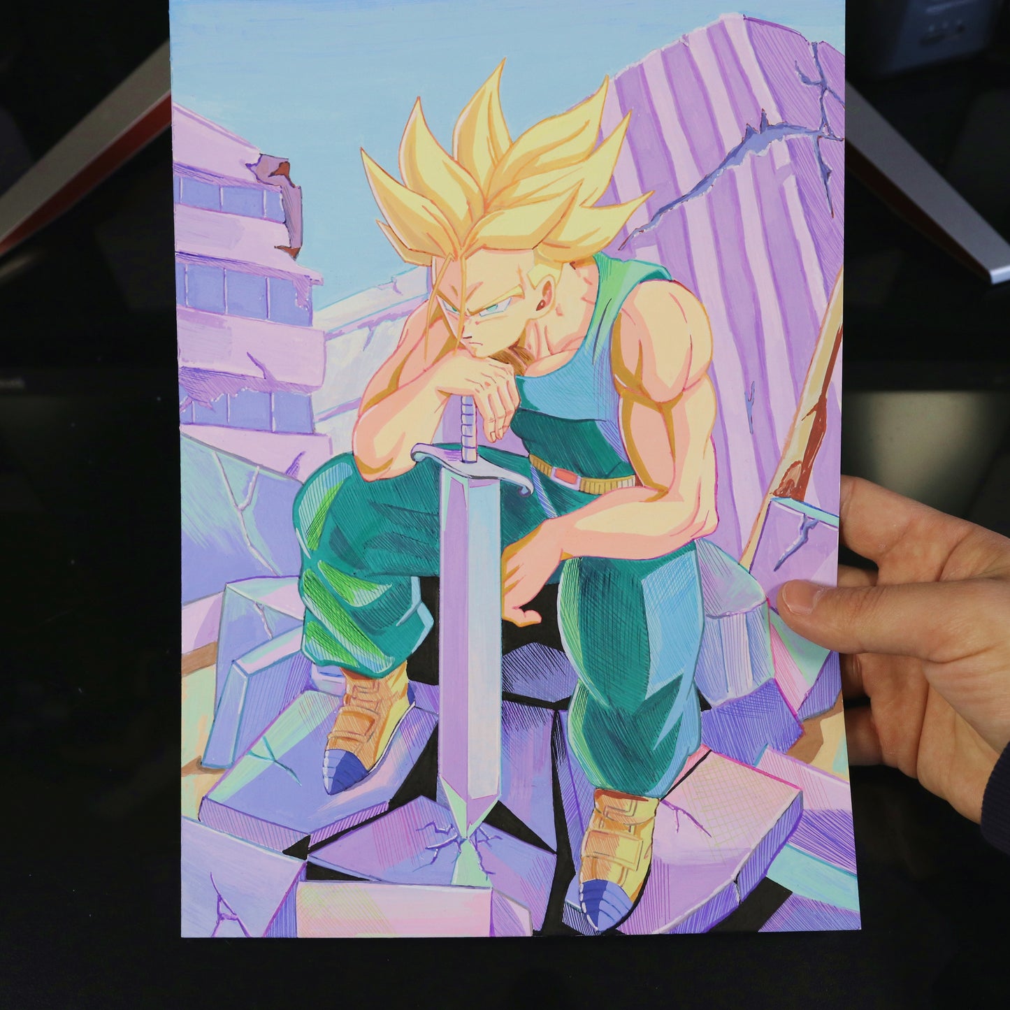Dibujo original Trunks del futuro