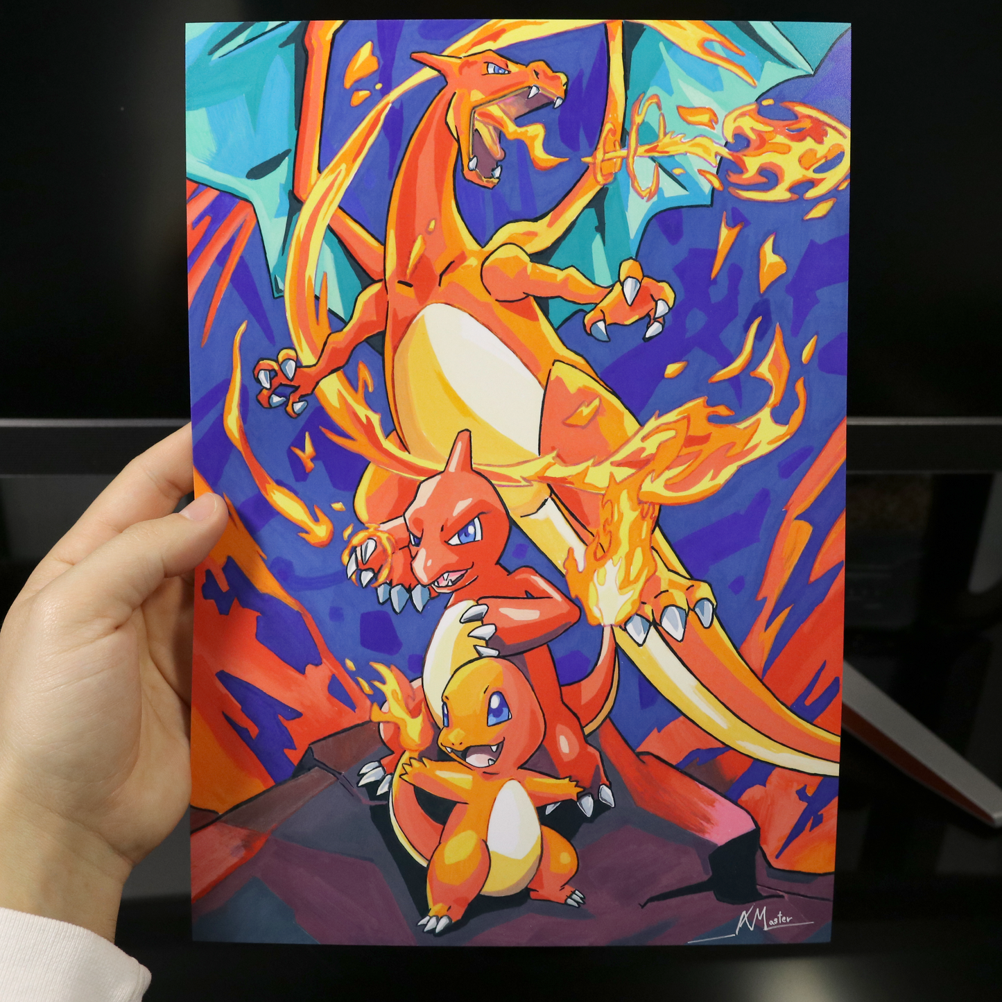 Print Charizard con sus evoluciones