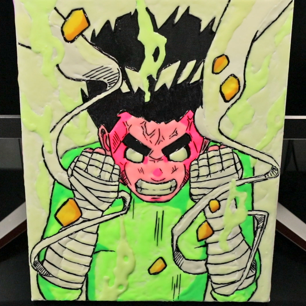 Cuadro Rock Lee brillante en la oscuridad (pigmento fosforescente)