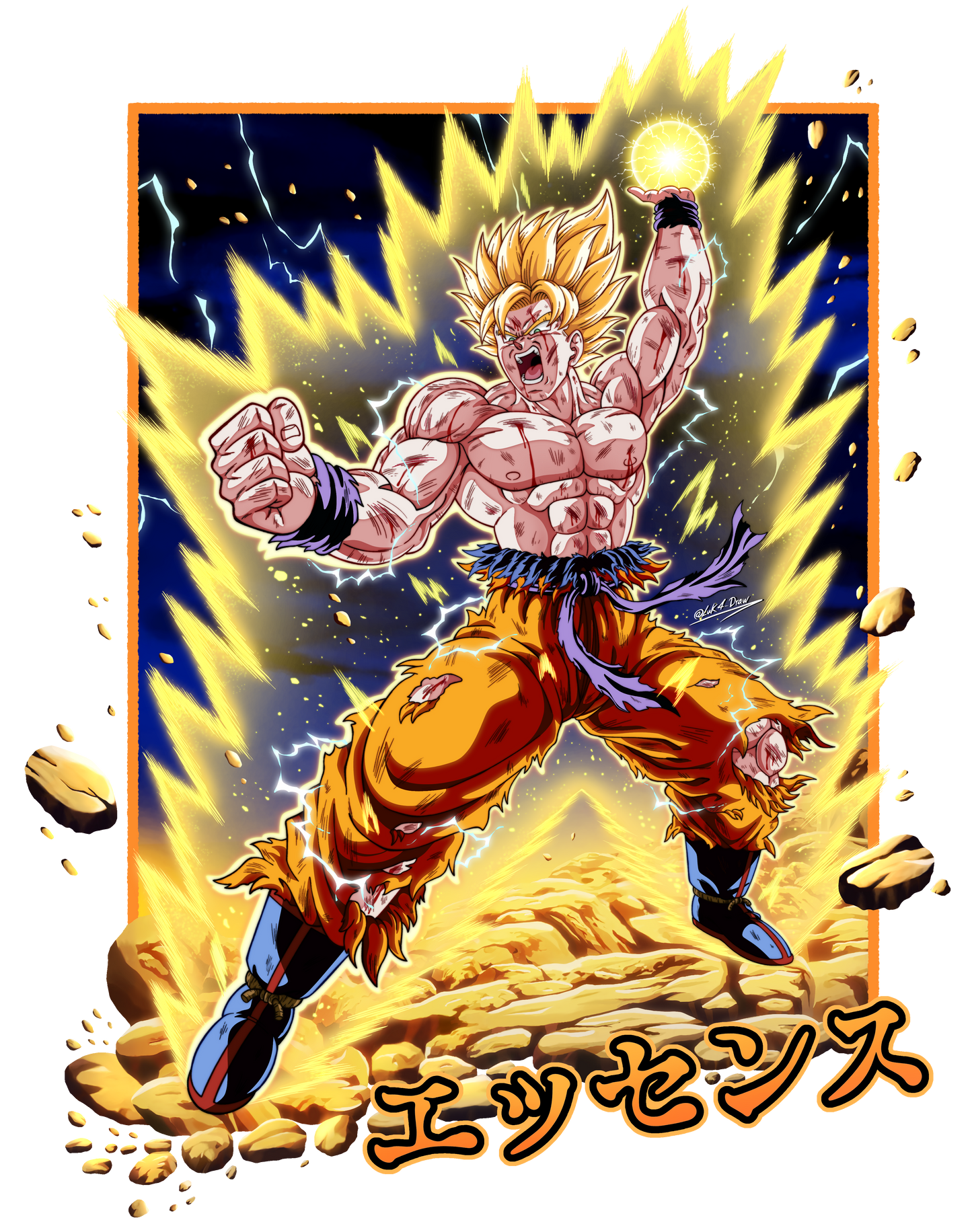 Camiseta Goku x luk4_draw