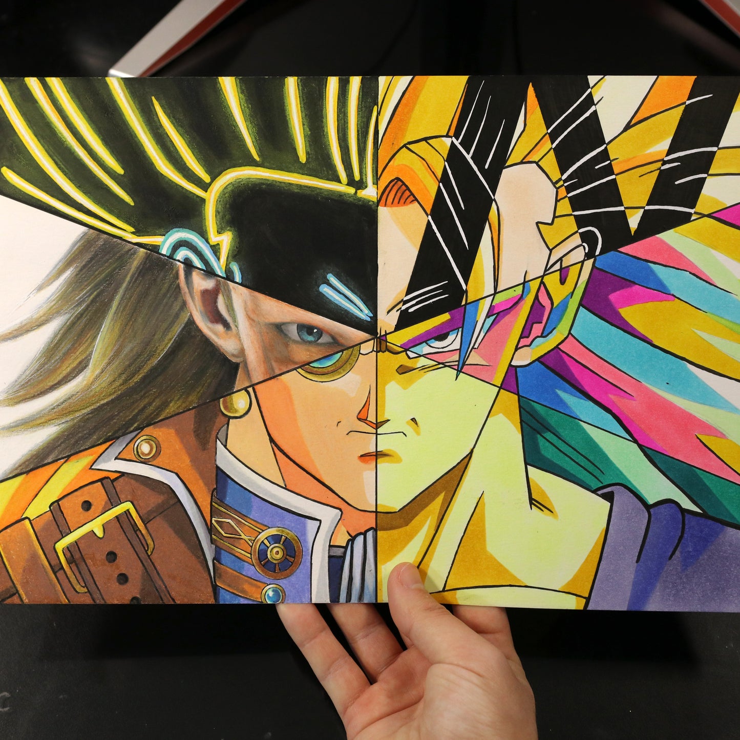 Dibujo original Goku SSJ3 en 6 estilos diferentes