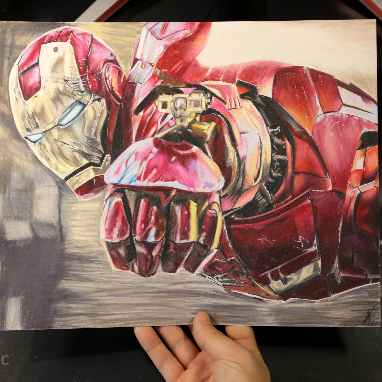 Dibujo original Iron Man realista