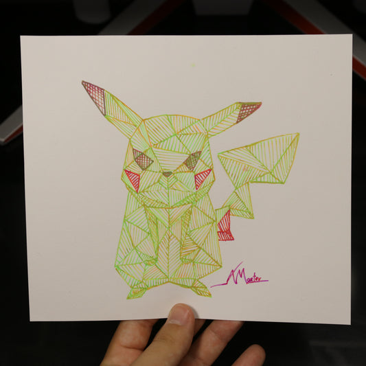 Dibujo original Pikachu Zentangle (pokemon)